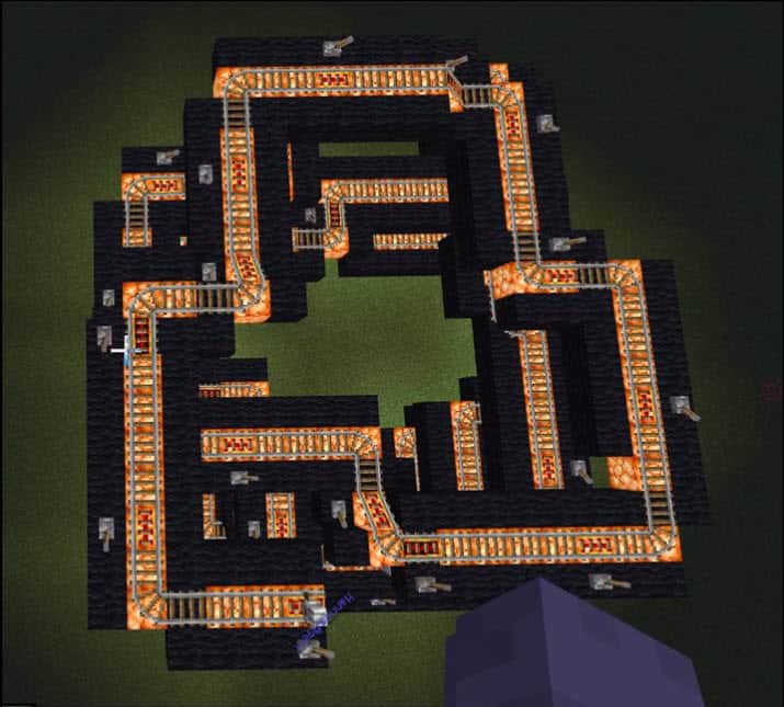 montagne russe fatte in minecraft education edition