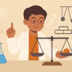 bambino che fa esperimenti di fisica