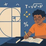 bambino che fa esercizi di matematica con fibonacci